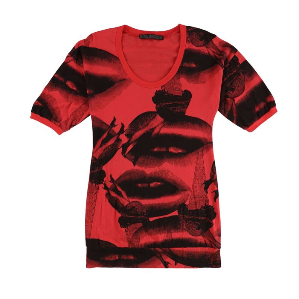 Evil Genius Womens Lips, Legs, & Ice Cream Graphic T-Shirt, NWT